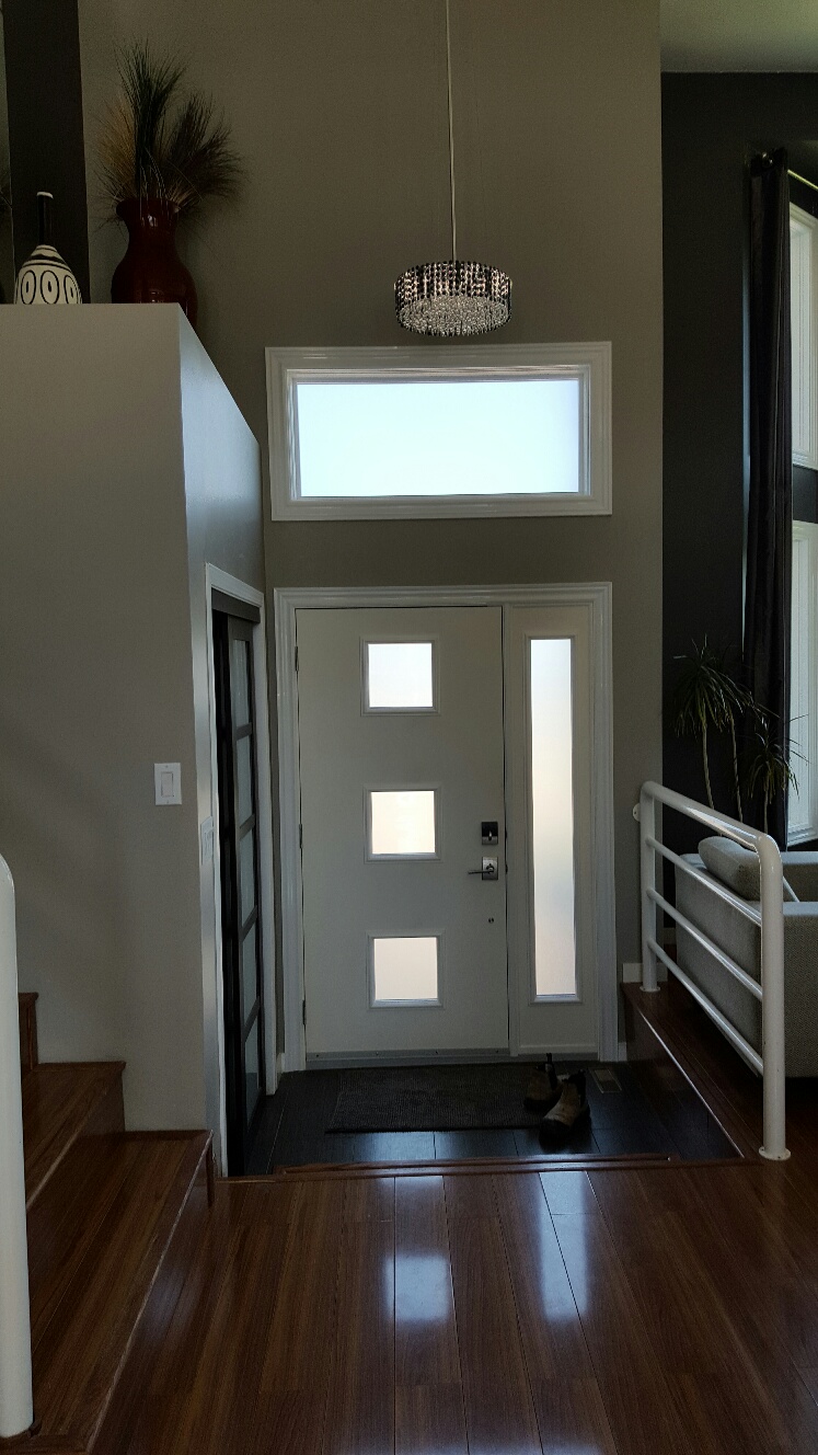 Photo of a modern door in a custom home winnipeg